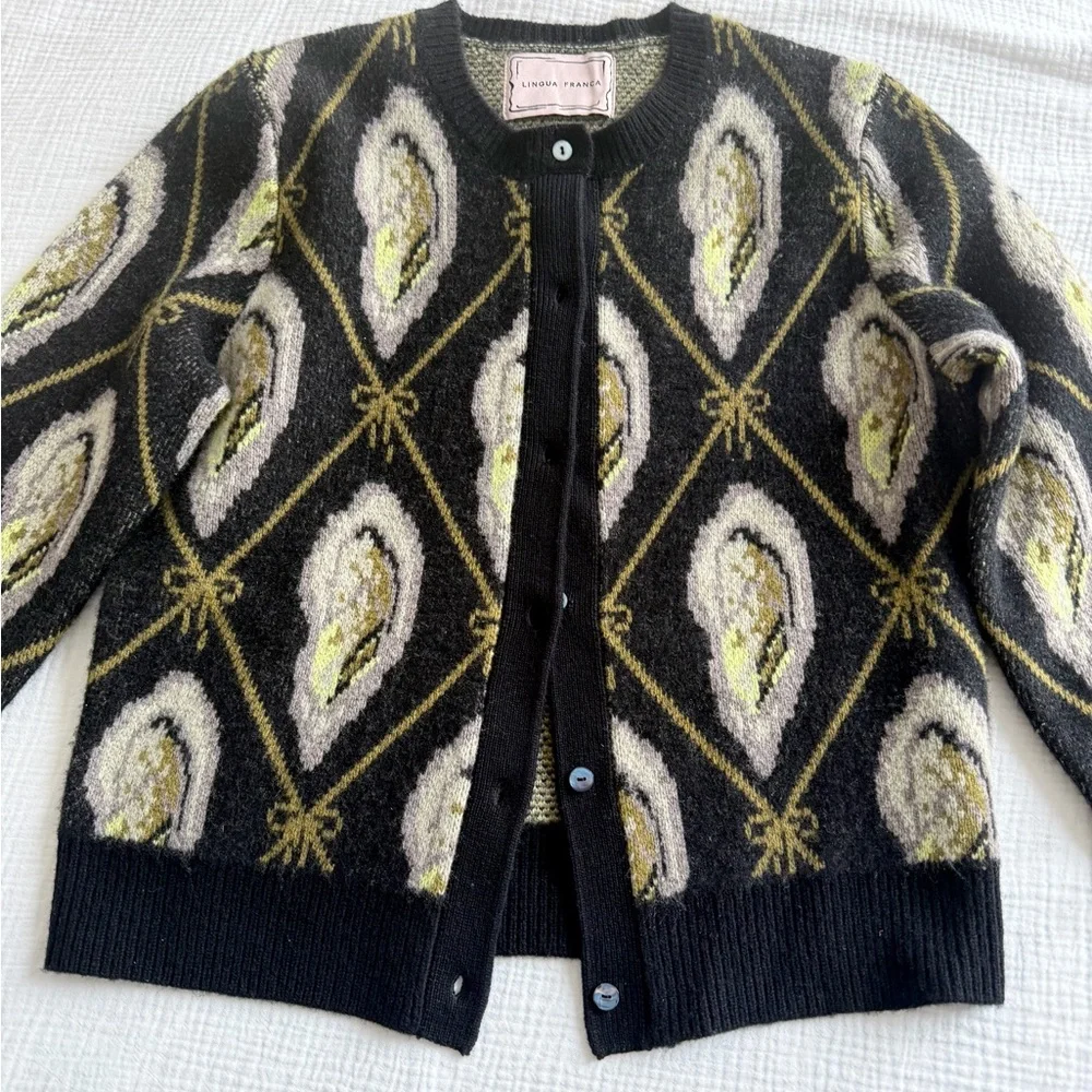 Lingua Franca Oyster Cardigan - Picture 1 of 11